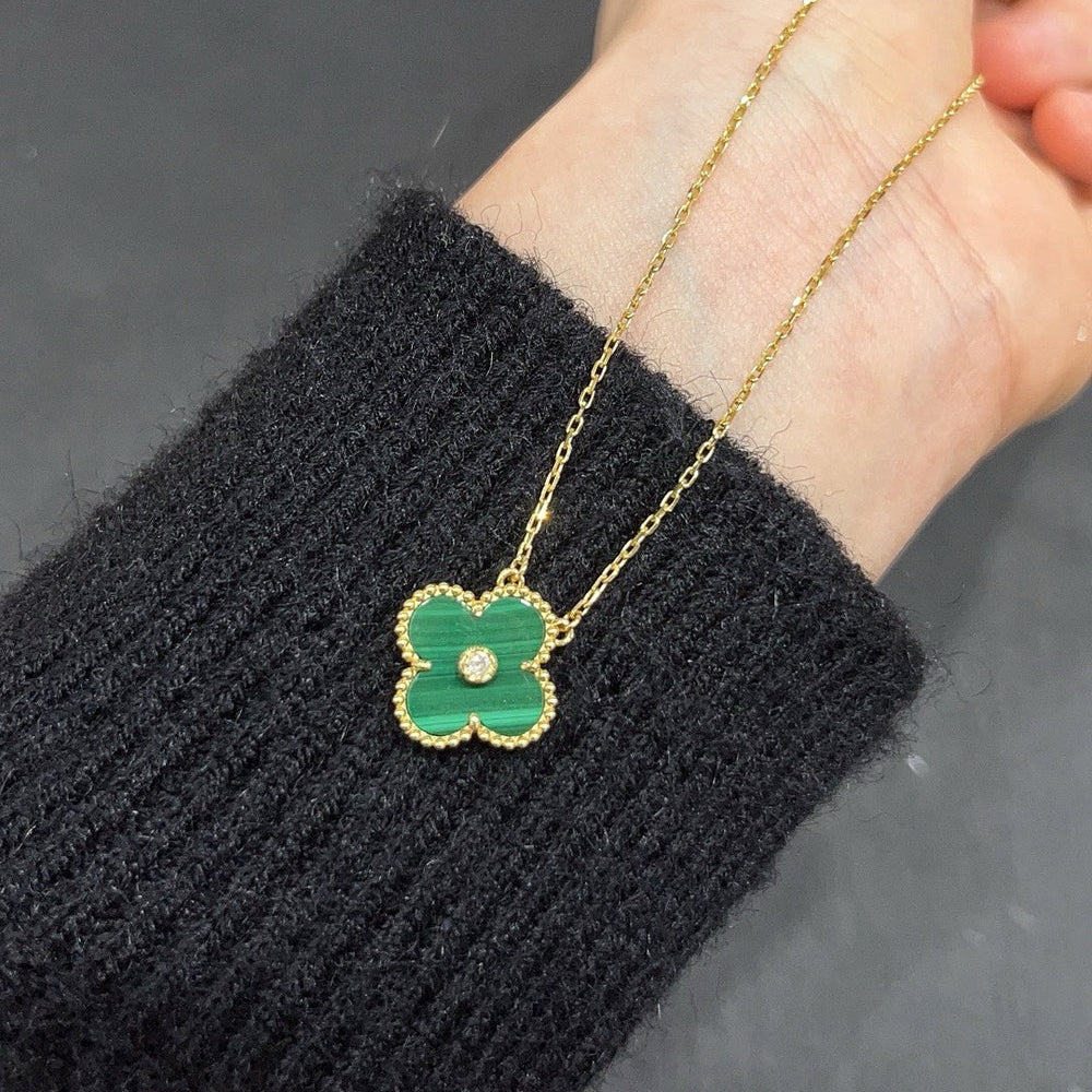 [CiCi]CLOVER 15MM DIAMOND TURQUOISE HALSKETTE