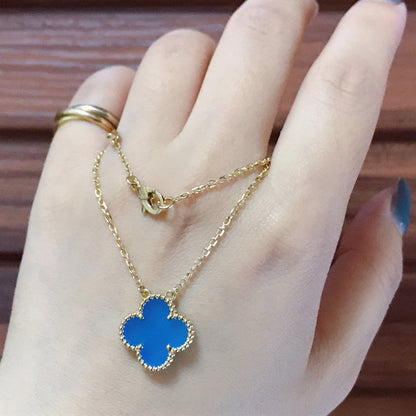 [CiCi]CLOVER 15MM BLAUER ACHAT ANHÄNGER