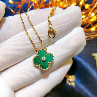 [CiCi]CLOVER 15MM DIAMOND TURQUOISE HALSKETTE