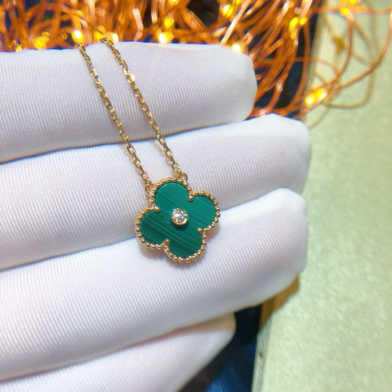 [CiCi]CLOVER 15MM DIAMOND TURQUOISE HALSKETTE