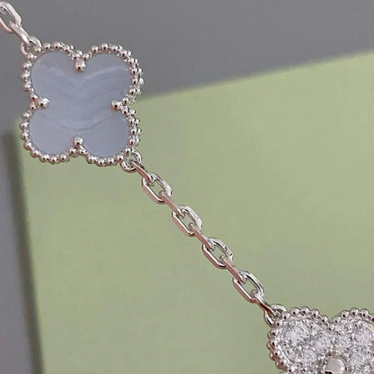 [CiCi] CLOVER 5 MOTIV LILA CHALCEDON ARMBAND KOLLEKTION