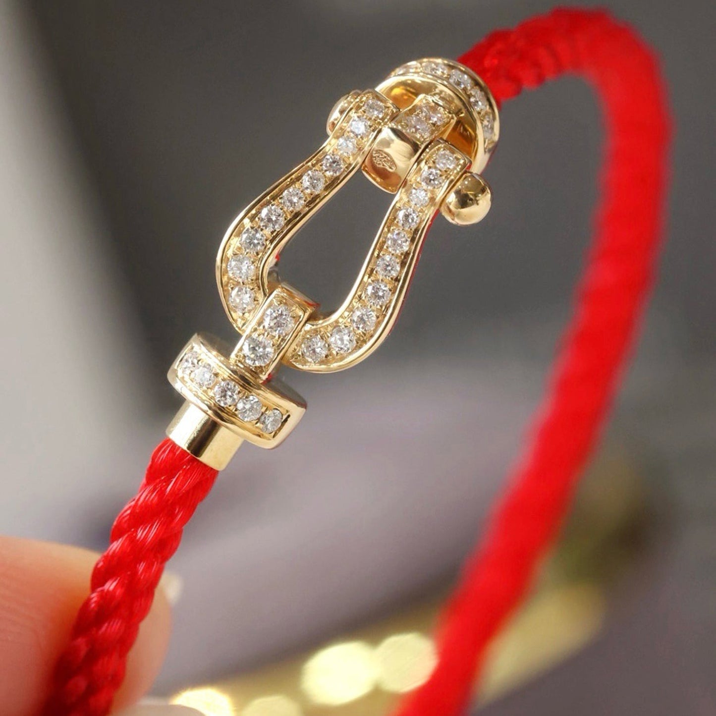 [CiCi]FORCE LARGE HORSESHOE FULL DIAMOND BRACELET SILVER