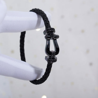 [CiCi]FORCE LARGE SERIES HORSESHOE BLACK SAMURAI BRACELET