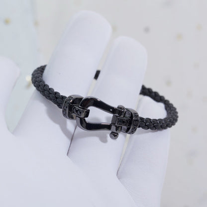 [CiCi]FORCE LARGE SERIES HORSESHOE BLACK SAMURAI BRACELET