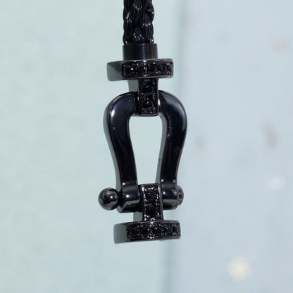 [CiCi]FORCE LARGE SERIES HORSESHOE BLACK SAMURAI BRACELET
