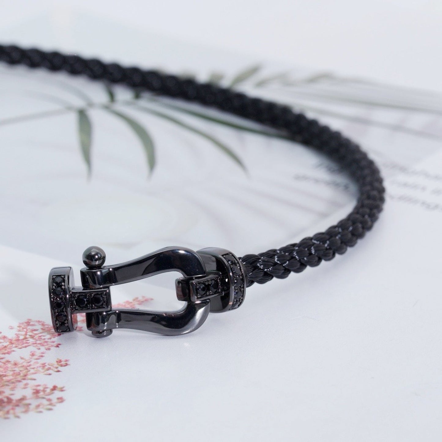 [CiCi]FORCE LARGE SERIES HORSESHOE BLACK SAMURAI BRACELET