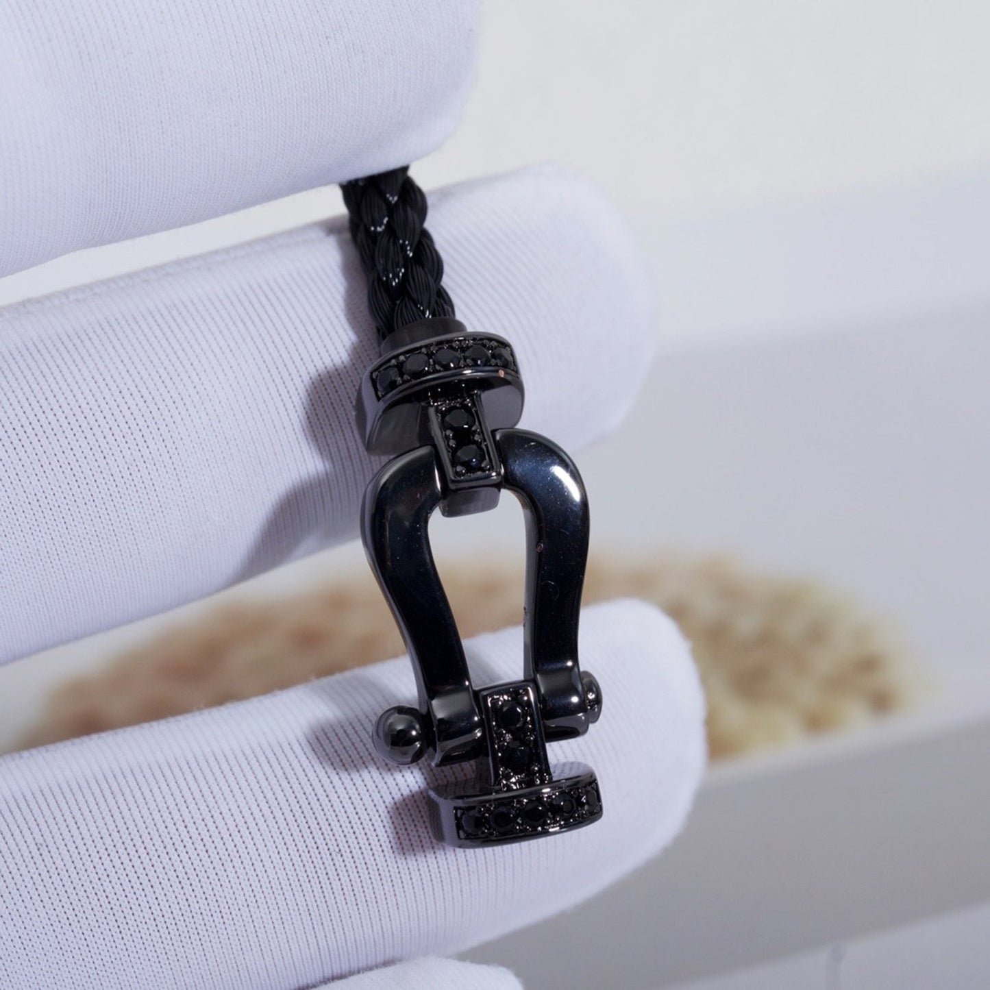 [CiCi]FORCE LARGE SERIES HORSESHOE BLACK SAMURAI BRACELET
