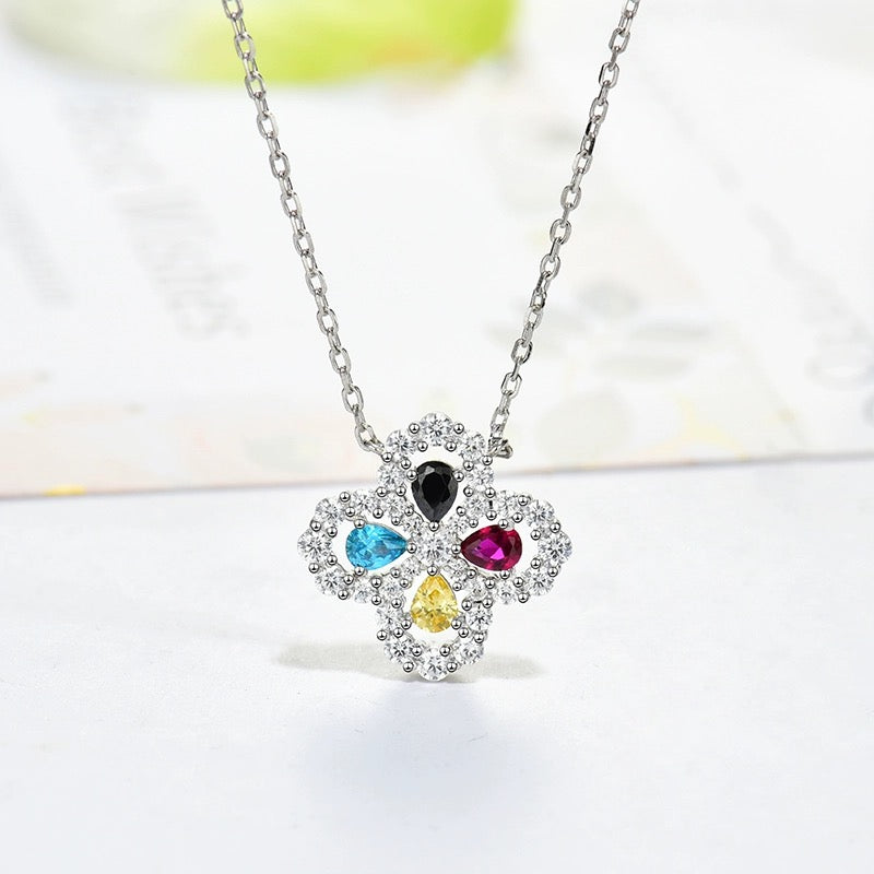 [CiCi]HALSBAND LOOP VOLLSTÄNDIGES MOTIV DIAMANT 16MM MEHRERE FARBEN