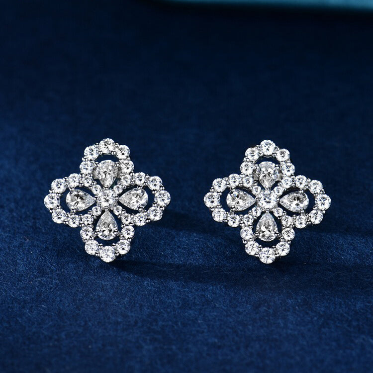 [CiCi]LOOP EARRINGS FULL MOTIF DIAMOND 16MM