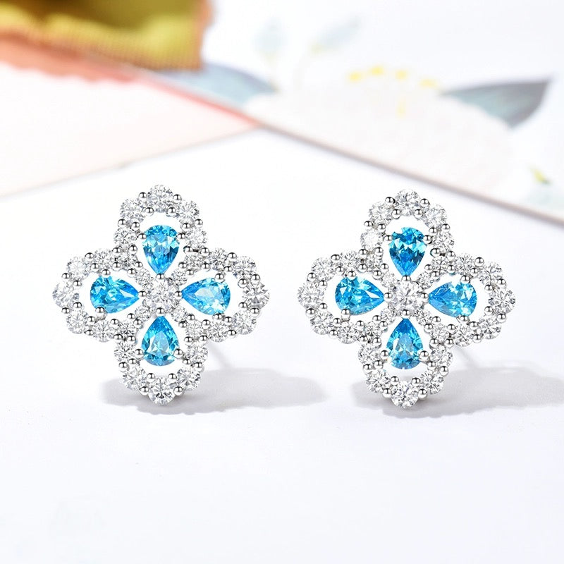 [CiCi]LOOP EARRINGS FULL MOTIF DIAMOND 16MM