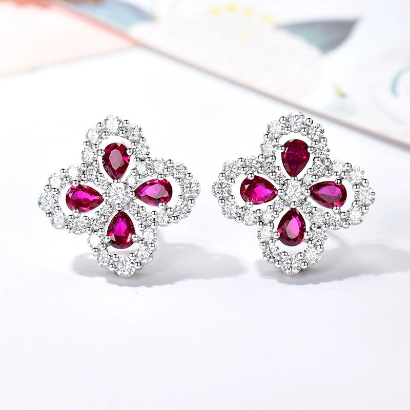 [CiCi]LOOP EARRINGS FULL MOTIF DIAMOND 16MM