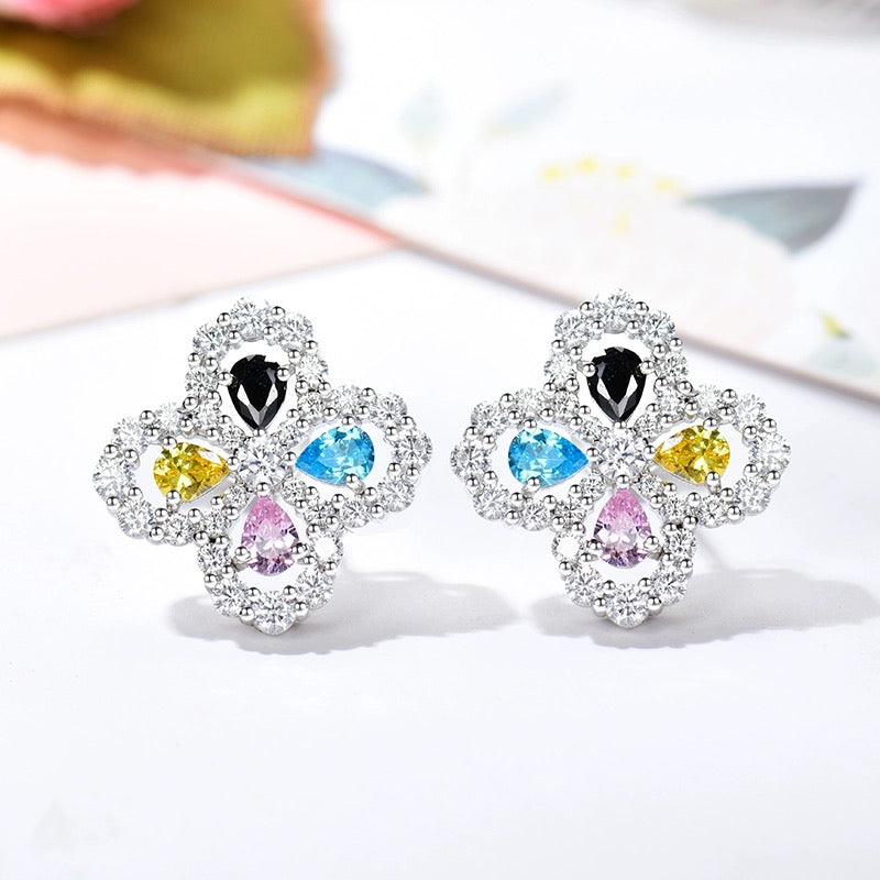 [CiCi]LOOP EARRINGS FULL MOTIF DIAMOND 16MM