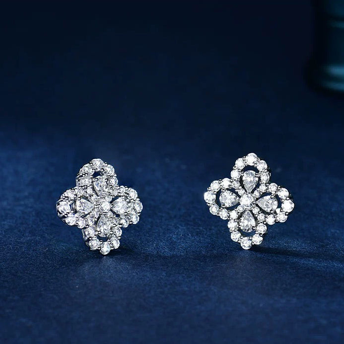 [CiCi]LOOP EARRINGS FULL MOTIF DIAMOND 16MM