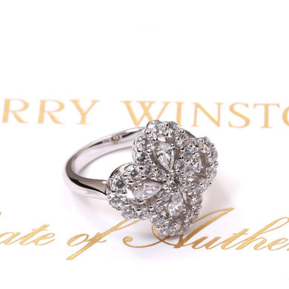 [CiCi]LOOP RING FULL MOTIF DIAMOND 16MM SILVE