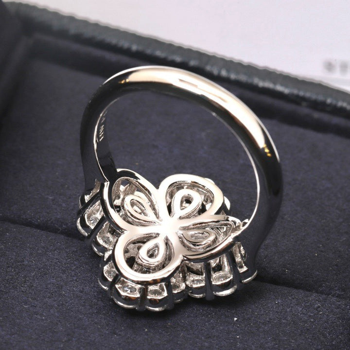 [CiCi]LOOP RING FULL MOTIF DIAMOND 16MM SILVE