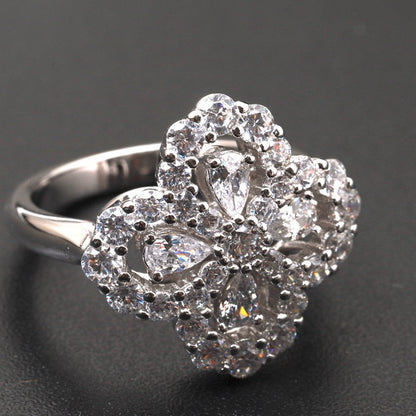 [CiCi]LOOP RING FULL MOTIF DIAMOND 16MM SILVE
