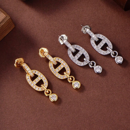 [CiCi]HM CHAINE DIAMOND EARRINGS