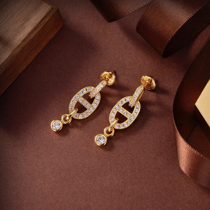 [CiCi]HM CHAINE DIAMOND EARRINGS