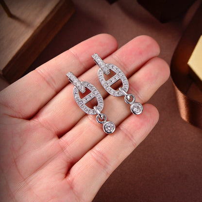 [CiCi]HM CHAINE DIAMOND EARRINGS