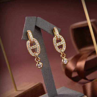 [CiCi]HM CHAINE DIAMOND EARRINGS