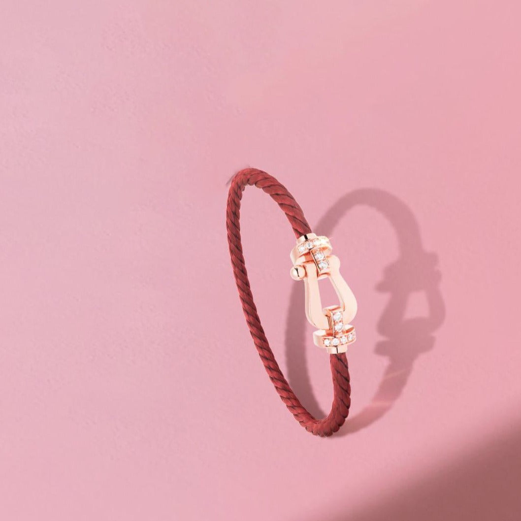 [CiCi]FORCE 10 HALF DIAMOND PINK GOLD RED CORDERI LARGE AND MEDIUM MODEL