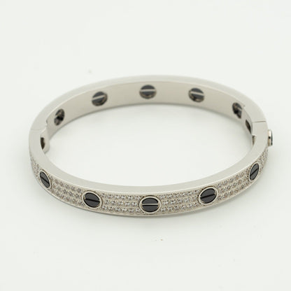 [CiCi]LOVE BRACELET 6.1MM DIAMOND-PAVED CERAMIC