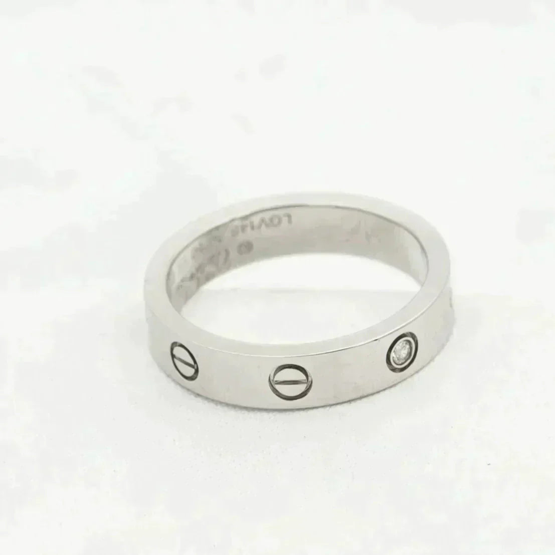 [CiCi]LOVE RING 4MM 1 DIAMOND SILVER