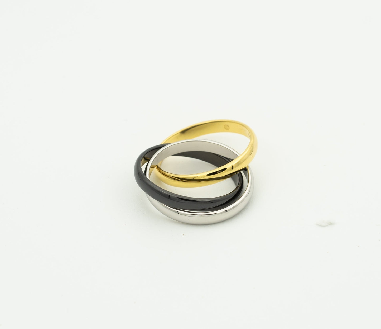 [CiCi]TRINITY RING BLACK GOLD SILVER