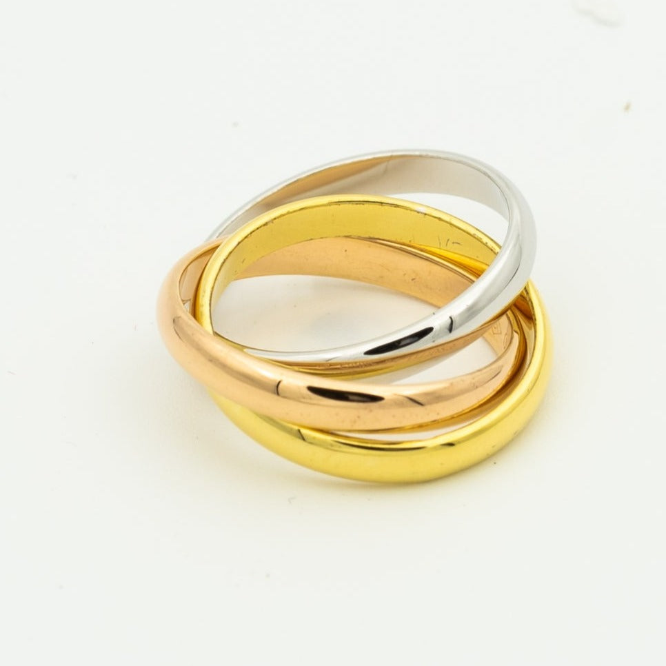 [CiCi]TRINITY RING GOLD PINK GOLD SILVER