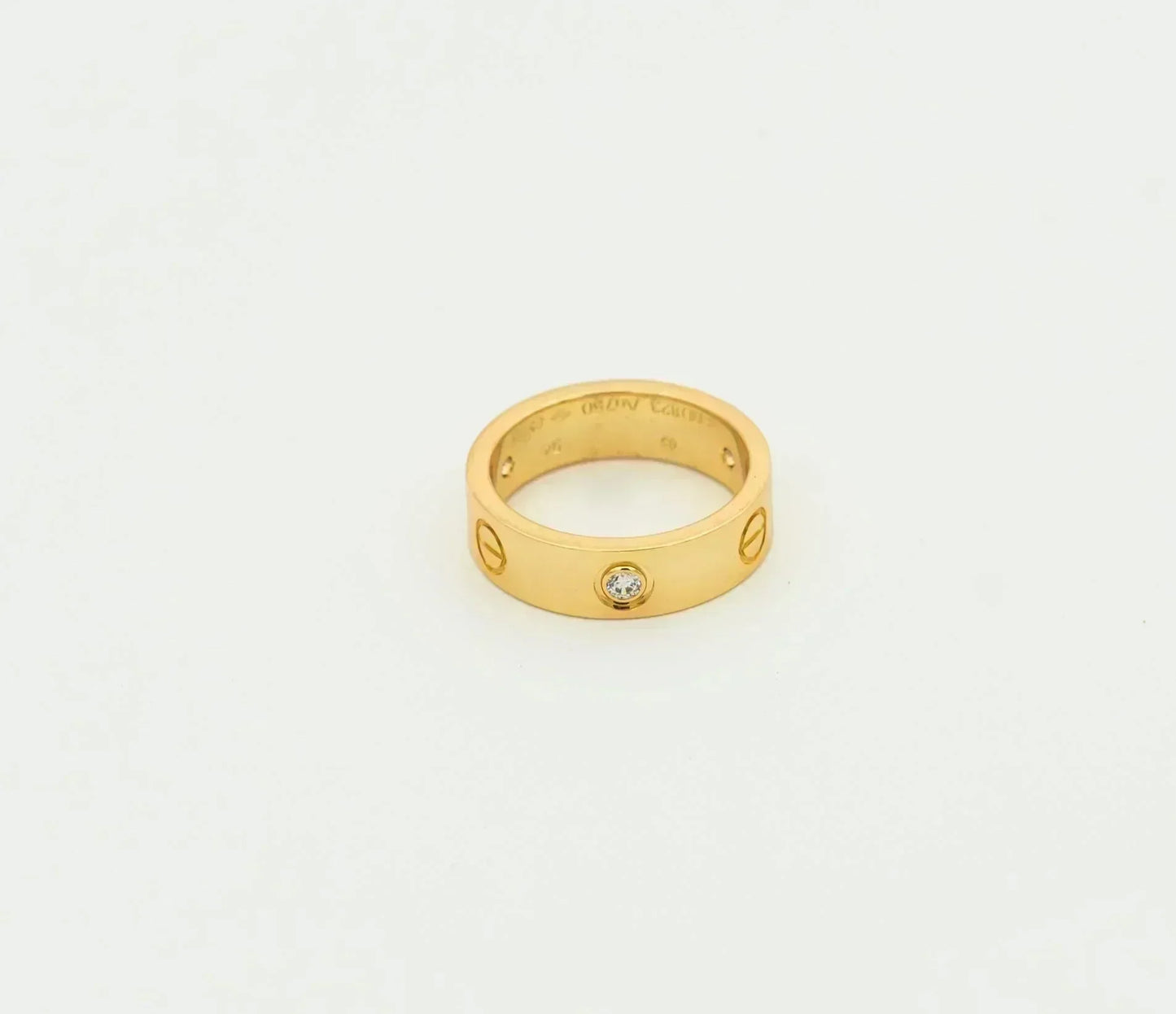 [CiCi]LOVE RING 5.5MM 3 DIAMONDS GOLD