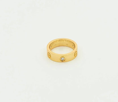 [CiCi]LOVE RING 5.5MM 3 DIAMONDS GOLD
