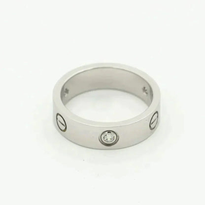 [CiCi]LOVE RING 5.5MM 3 DIAMONDS SILVER