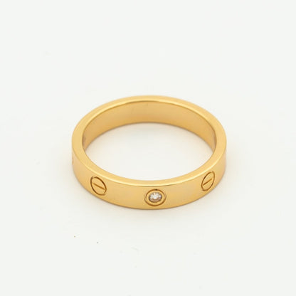 [CiCi]LOVE RING 4MM 1 DIAMOND PINK GOLD