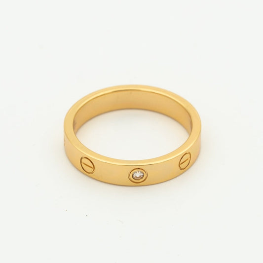 [CiCi]LOVE RING 4MM 1 DIAMOND PINK GOLD