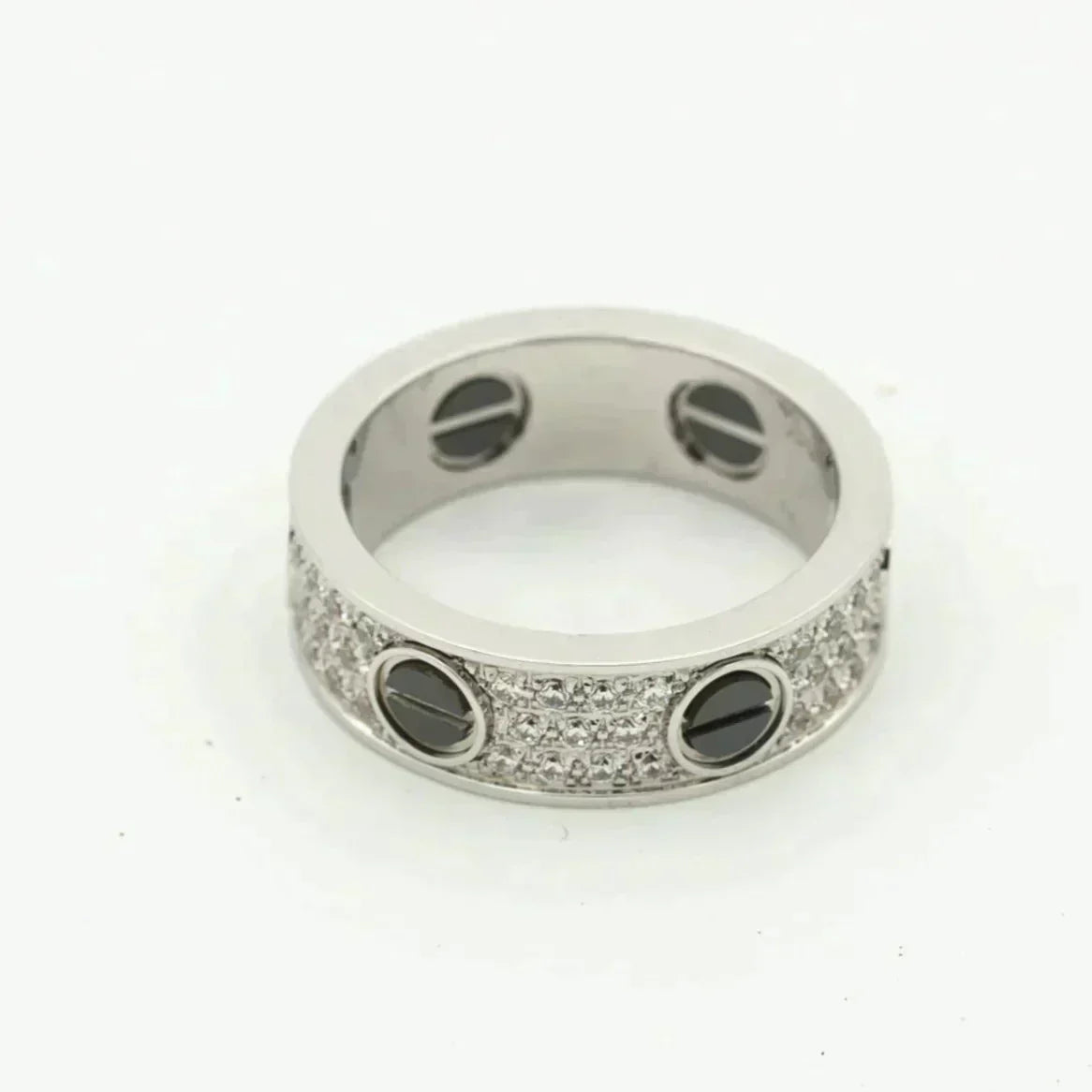 [CiCi]LOVE RING 5.5MM DIAMONDS PAVED CERAMIC