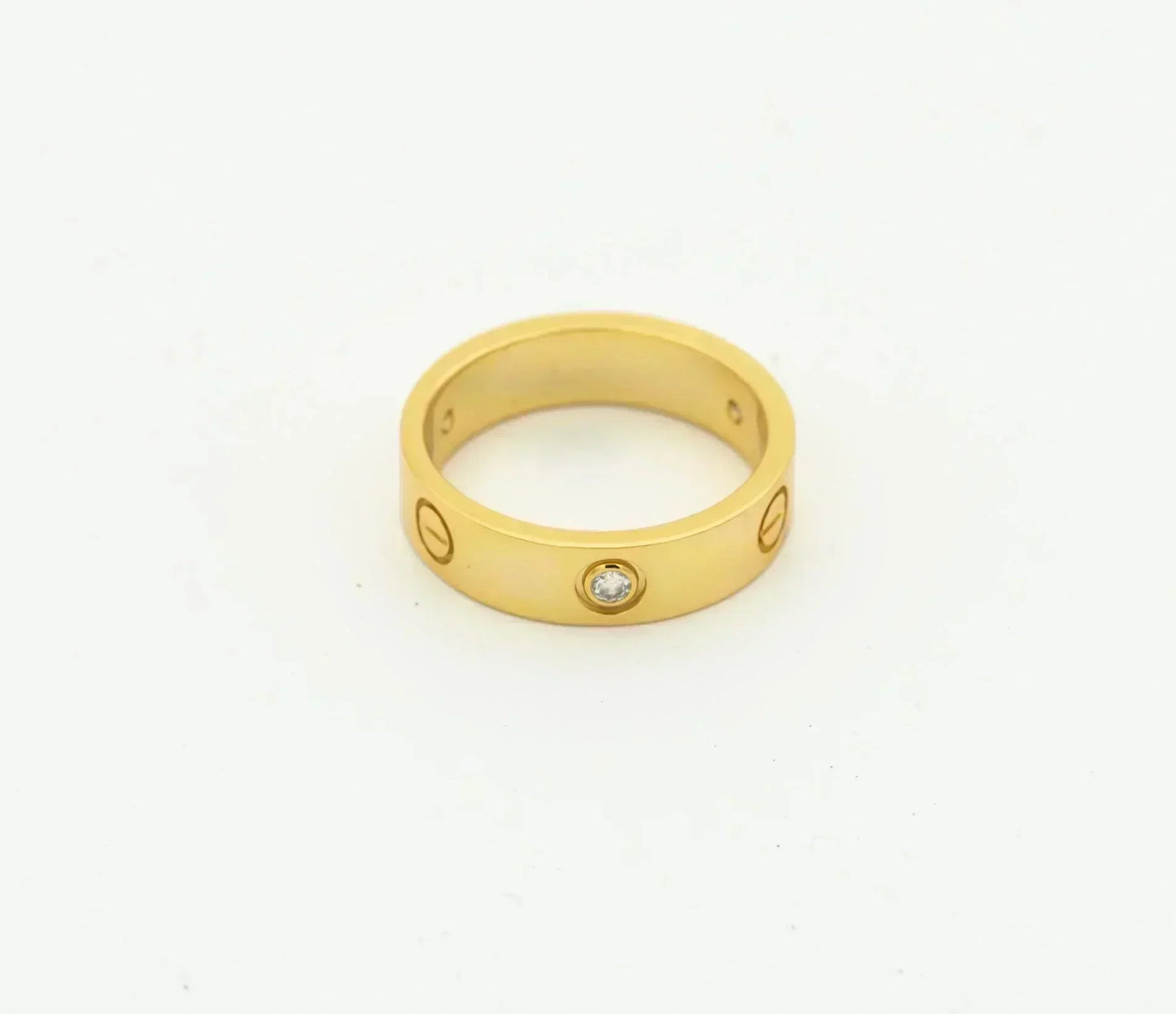[CiCi]LOVE RING 4MM 1 DIAMOND GOLD