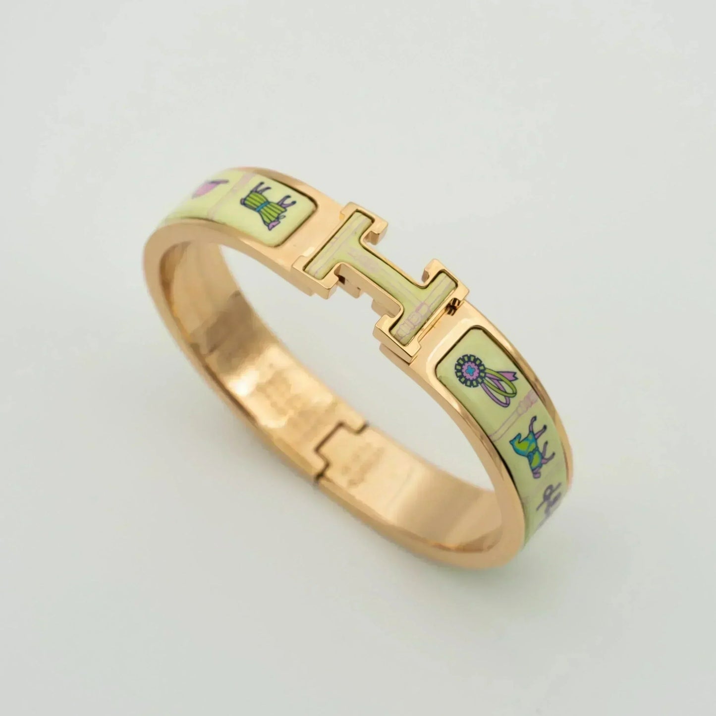 [CiCi]H PINK GOLD BRACELET CREAM CERAMIC