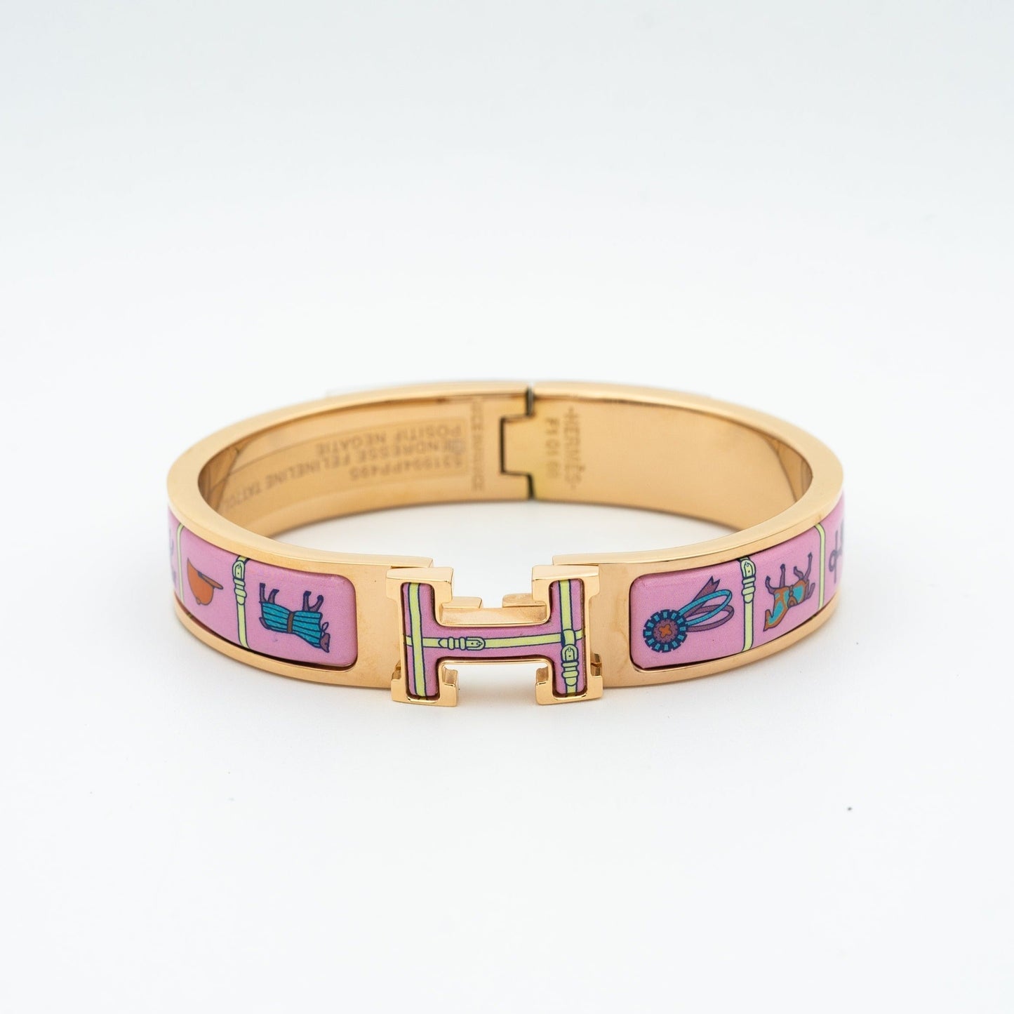 [CiCi]H PINK GOLD BRACELET PINK CERAMIC