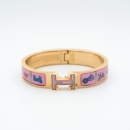 [CiCi]H PINK GOLD BRACELET PINK CERAMIC