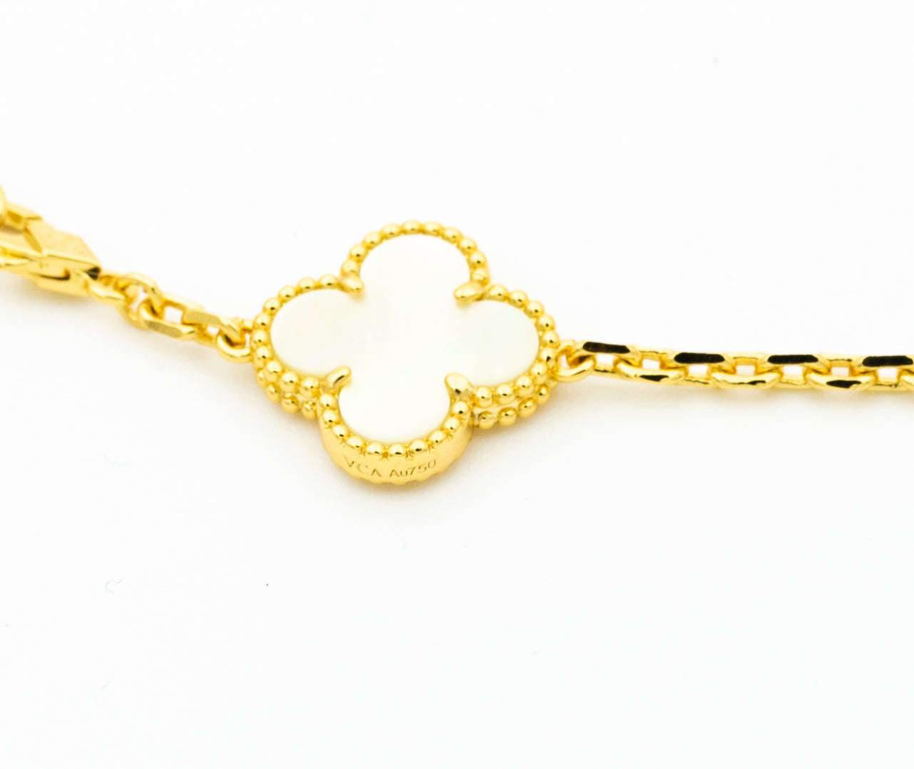 [CiCi]CLOVER BRACELET 5 MOTIFS ONYX MOP