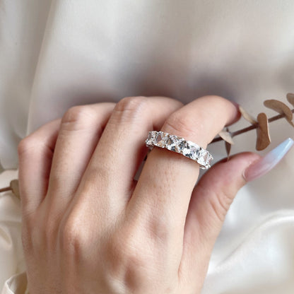 [CiCi]Elegant Princess Cut Tennis Ring
