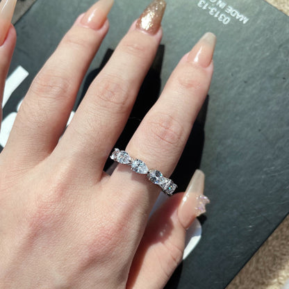 [CiCi]Exquisite Pear Cut Tennis Ring