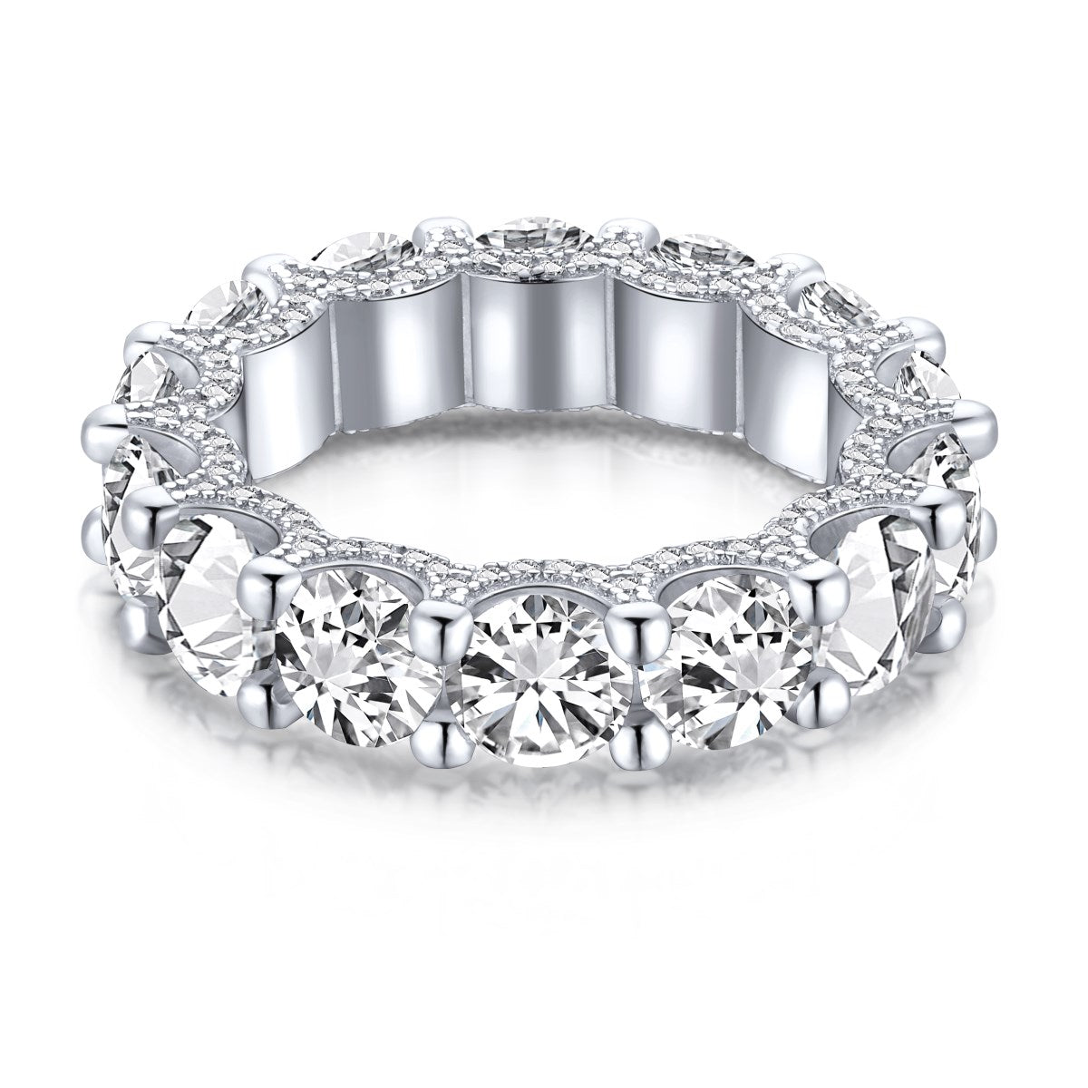 [CiCi]Gorgeous Round Cut Tennis Ring