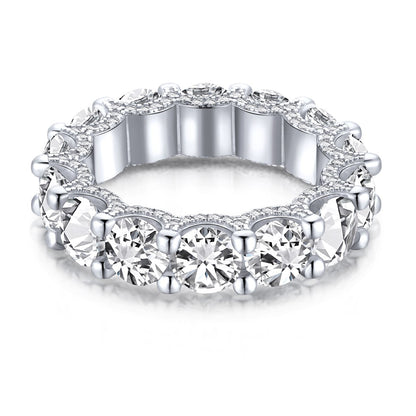 [CiCi]Gorgeous Round Cut Tennis Ring