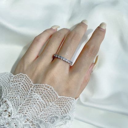 [CiCi]Sparkling Round Cut Tennis Ring
