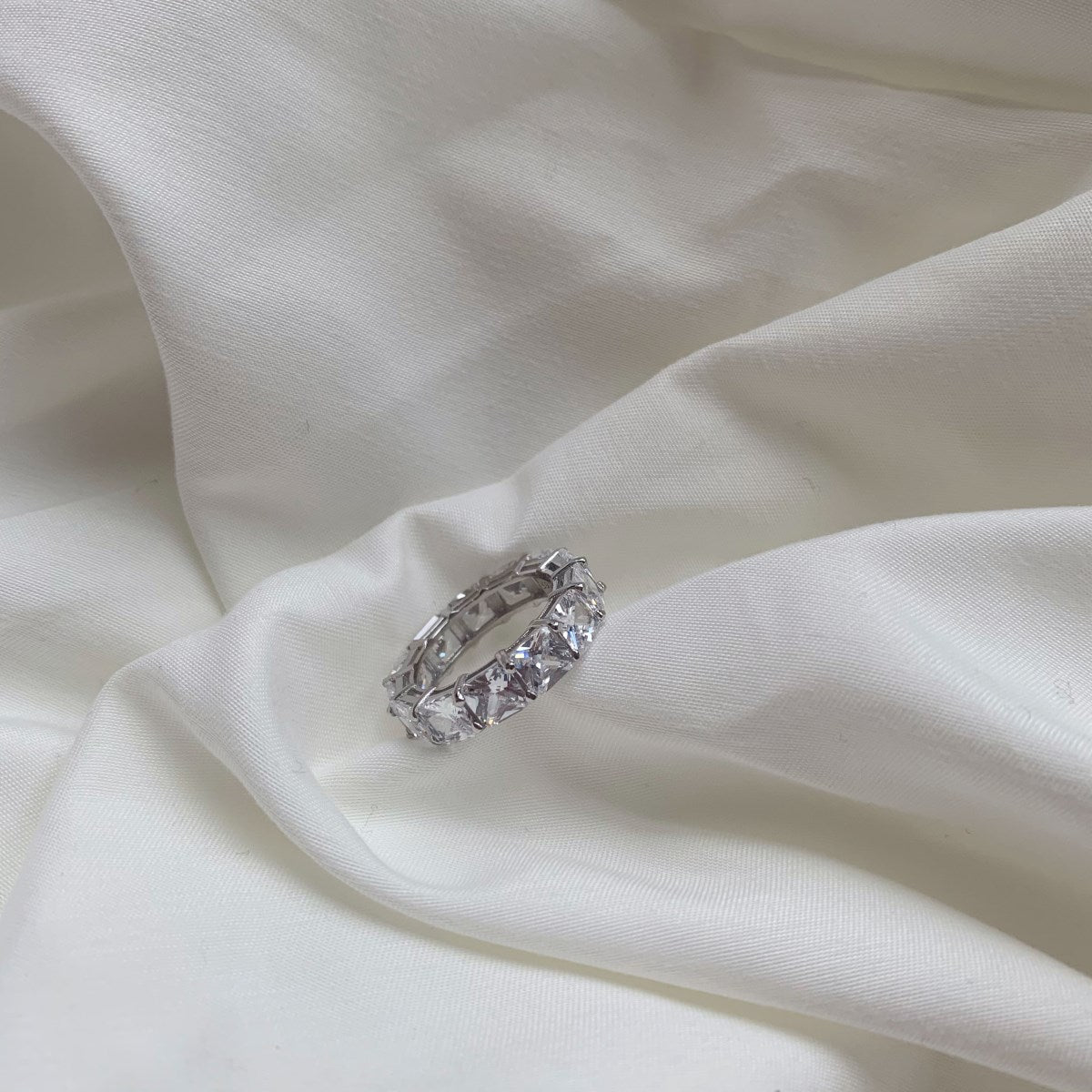 [CiCi]Elegant Princess Cut Tennis Ring