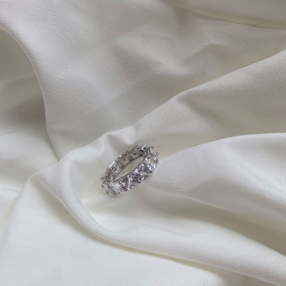 [CiCi]Elegant Princess Cut Tennis Ring