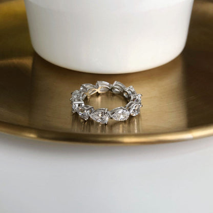 [CiCi]Exquisite Pear Cut Tennis Ring