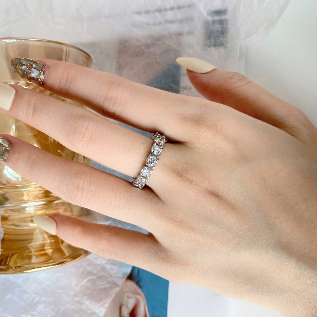 [CiCi]Eternity Round Cut Tennis Ring