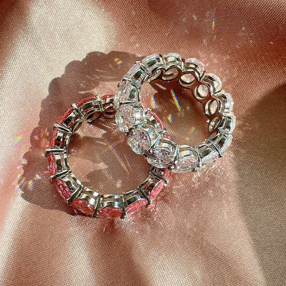 [CiCi]Dainty Elongated Cushion Cut Tennis Ring